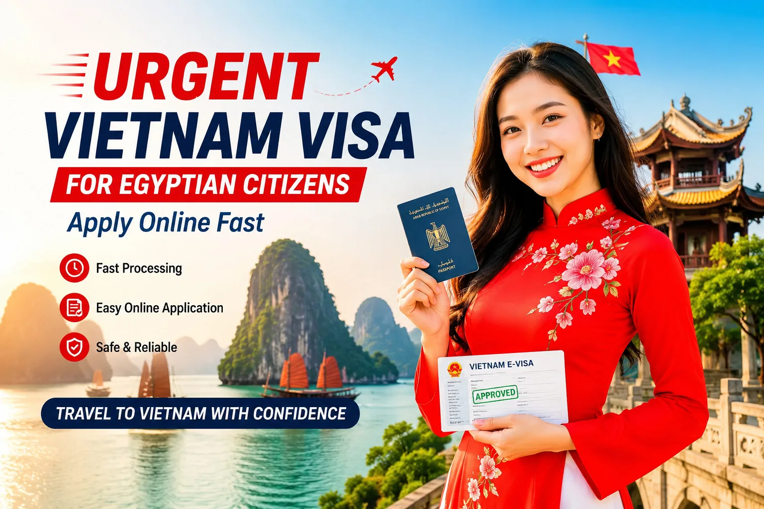 Urgent Vietnam Visa For Egyptian Citiens