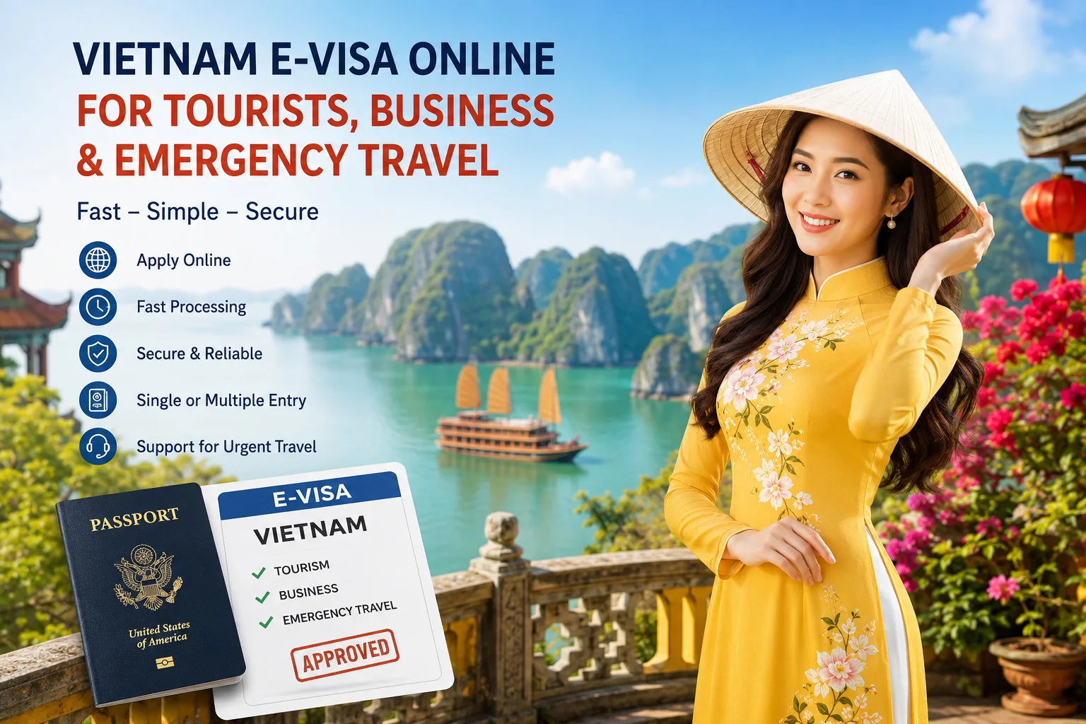 Vietnam E-visa Online For Tuorists